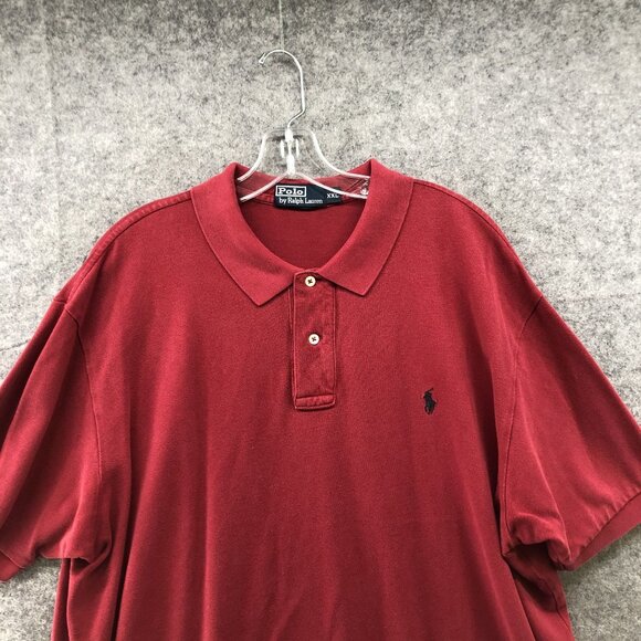 Polo Ralph Lauren Short Sleeve Polo Shirt Mens XXL Red Pony Logo Preppy Classic - Picture 3 of 10